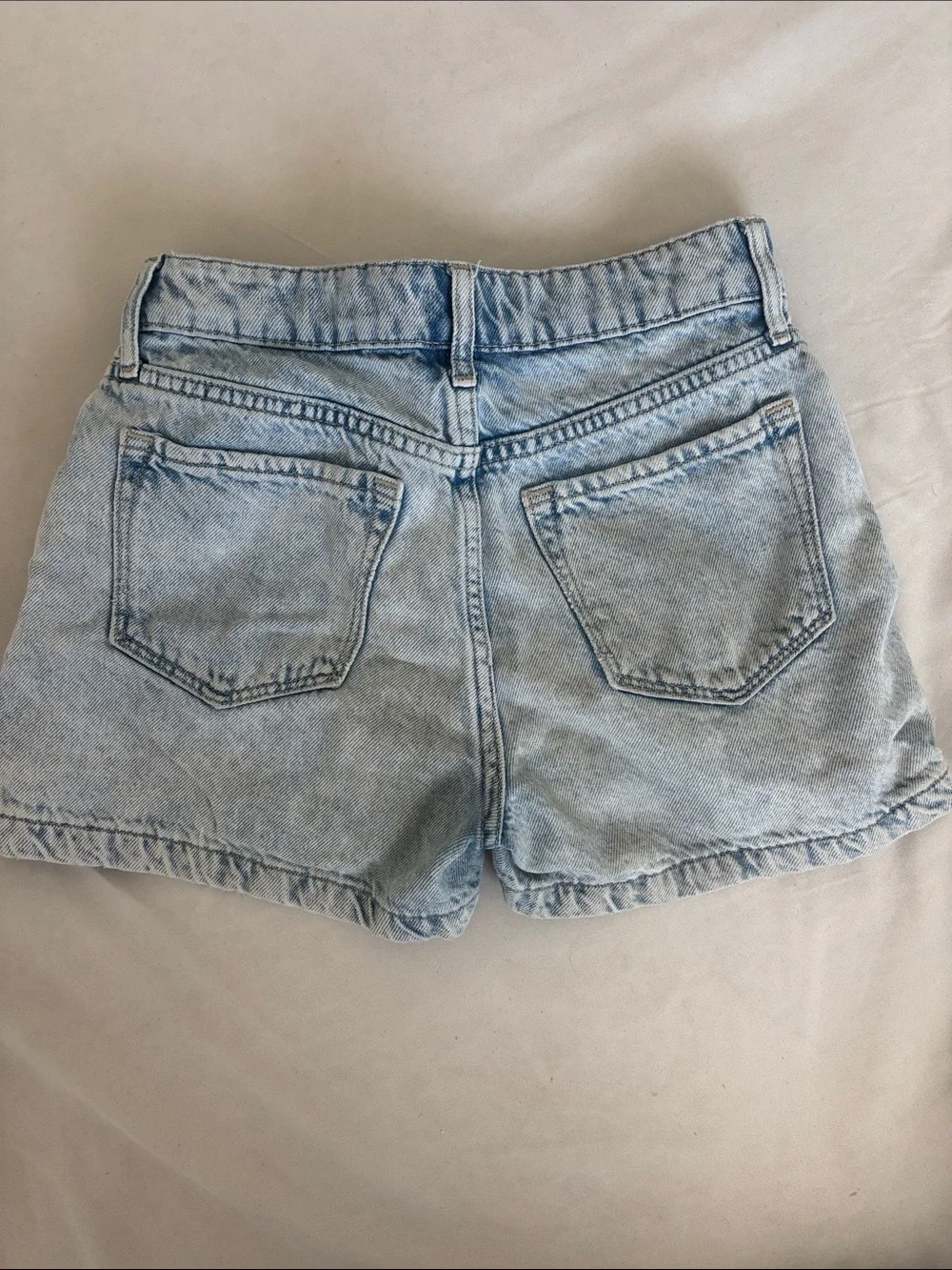 Kids GAP Y2K Acid Wash Light Blue Cotton Denim Wrap Skort Short/Skirt